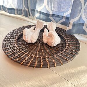 Set of 2 vintage alabaster love birds